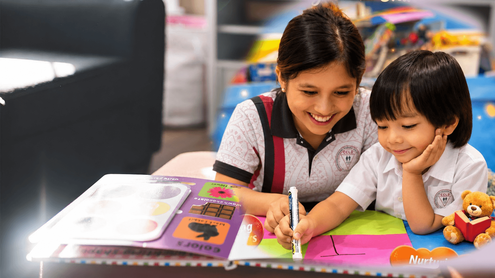 CCLD teacher and student